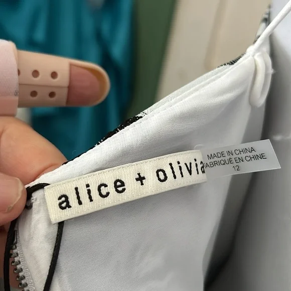 NWT alice+olivia Tayla Dress Sz 4 Silk Brocade Holiday Party semiformal wedding